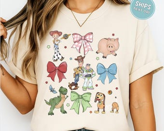 Toy Story Comfort Colors® Shirt Disney  Toy Story Watercolor Bow Shirt Disney Sweatshirt Disney Matching Shirt Woody Buzz Lightyear