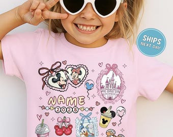 Custom Name Disney Trip Shirt Comfort Colors Disneyland Vacation Shirt Personalized Disney Shirt Matching Shirt Disney Matching Family Shirt