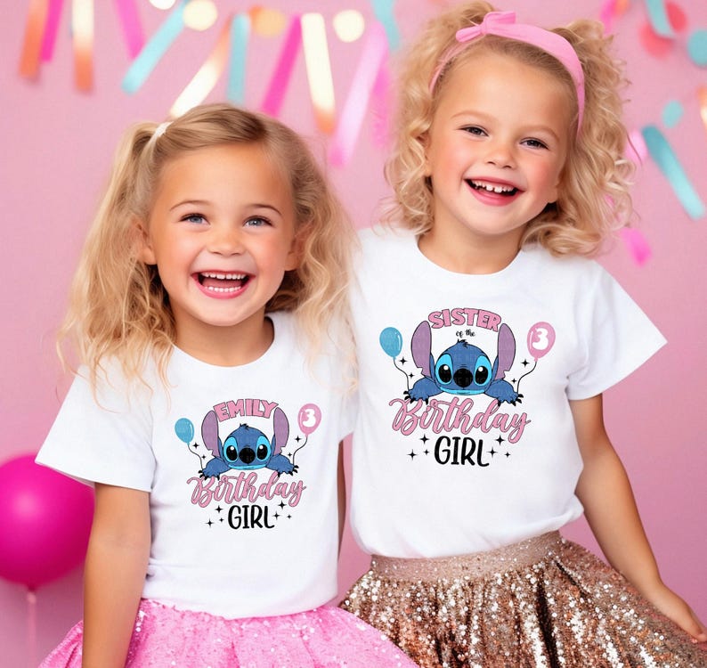 two little girls standing next to each other