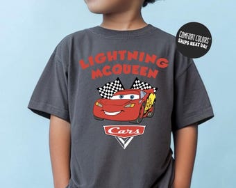 Disney Cars Shirt Lightning McQueen Disney Cars Shirt  Cars Shirt Disney Cars Comfort Colors Sweatshirt Disneyland Family Trip Shirt