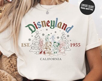 Disneyland Est 1955 California Comfort Colors® Shirt Retro Disney Christmas Shirt Mickey And Friends Shirt Disney Christmas Trip Sweatshirt
