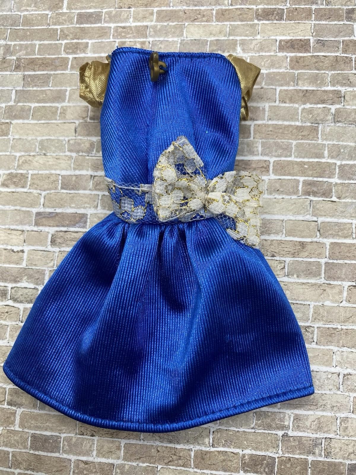 barbie blue and gold dress Backless Beaded Starburst Short Party Dress main image 1