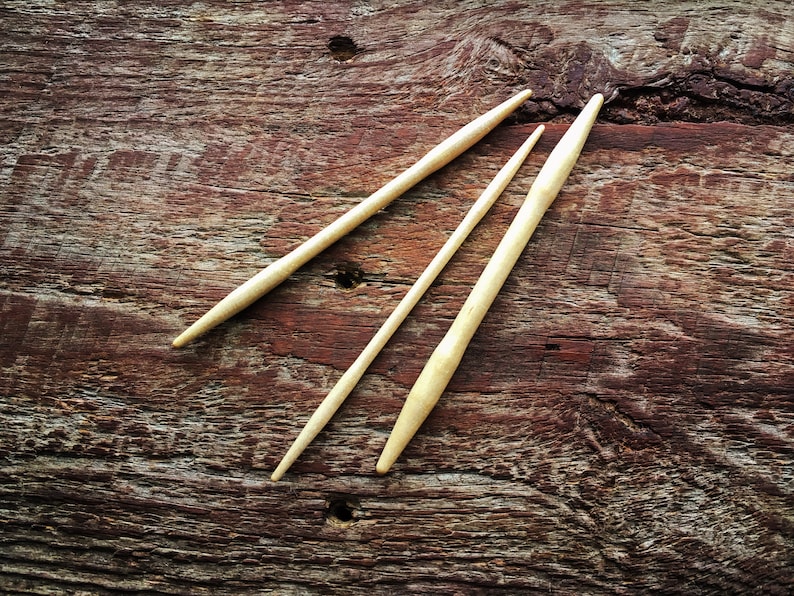 Brittany wooden cable needles for knitting cables image 3