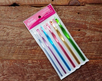 Aluminum Crochet Hooks in a Variety of Sizes - Individual or Complete Susan Bates Silvalume Set