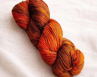 Burnt Orange Rust Worsted Yarn | Malabrigo Rios Volcan Merino