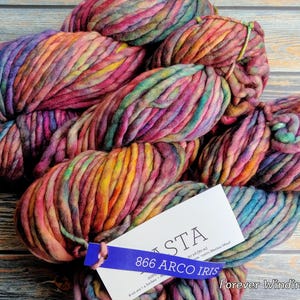 Malabrigo Rasta - Ultra Soft Super Bulky Merino Wool Yarn (150g/90yds) | Hand Dyed 866 - Arco Iris