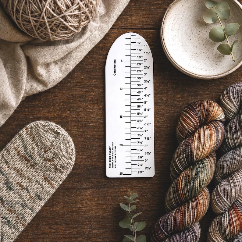 The Sock Ruler for Knitting Socks - Sizes Infant to Adult, Accurate ...
