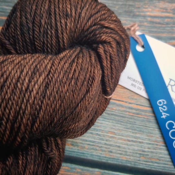 Malabrigo Rios Coco Yarn | Tonal Dark Chocolate Brown Superwash Merino Wool