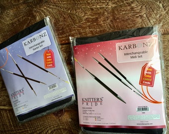 Karbonz Interchangeable Needle Set - Knitter's Pride - 4.5" Midi, Starter