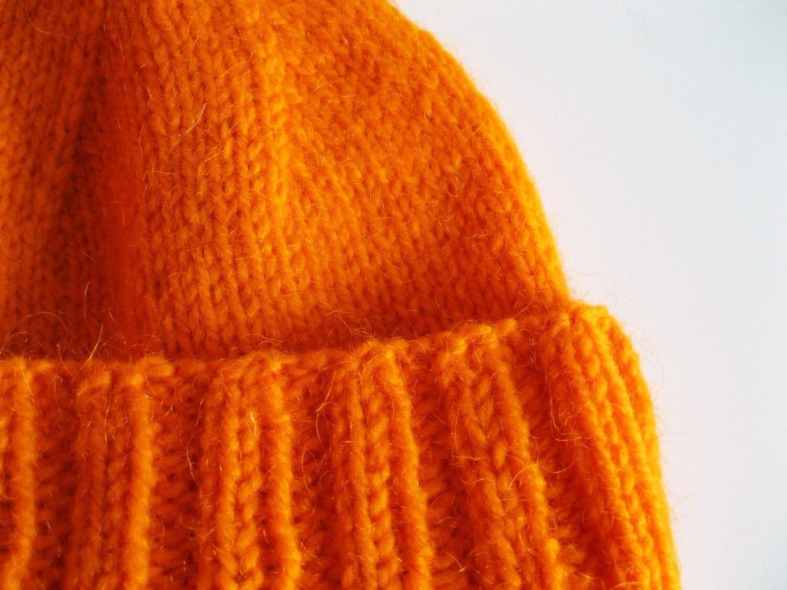 Blaze Orange Hat Mens Wool Winter Hunting Hat Stocking Cap Etsy