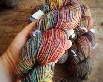 Malabrigo Rios: Colorway Queguay, Purple Green Hand-Dyed Yarn