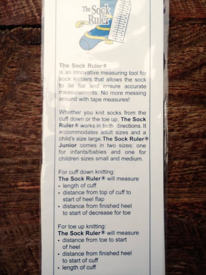 The Sock Ruler for Knitting Socks - Sizes Infant to Adult, Accurate ...