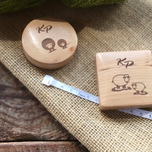 Wooden Tape Measure choose round or square Knitters Pride image 3