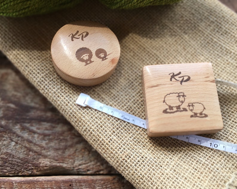 Wooden Tape Measure choose round or square Knitters Pride image 3