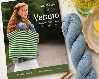 Malabrigo Verano Pima Cotton Yarn - Hand Dyed DK Weight for Summer Knitting & Crochet - Soft Luxury Vegan Fiber