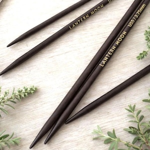 Lantern Moon Ebony DPNs | Handcrafted Luxury Double Pointed Knitting Needles