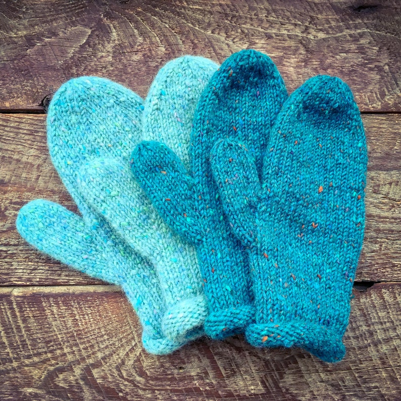 Wool mittens for women fits medium image 1