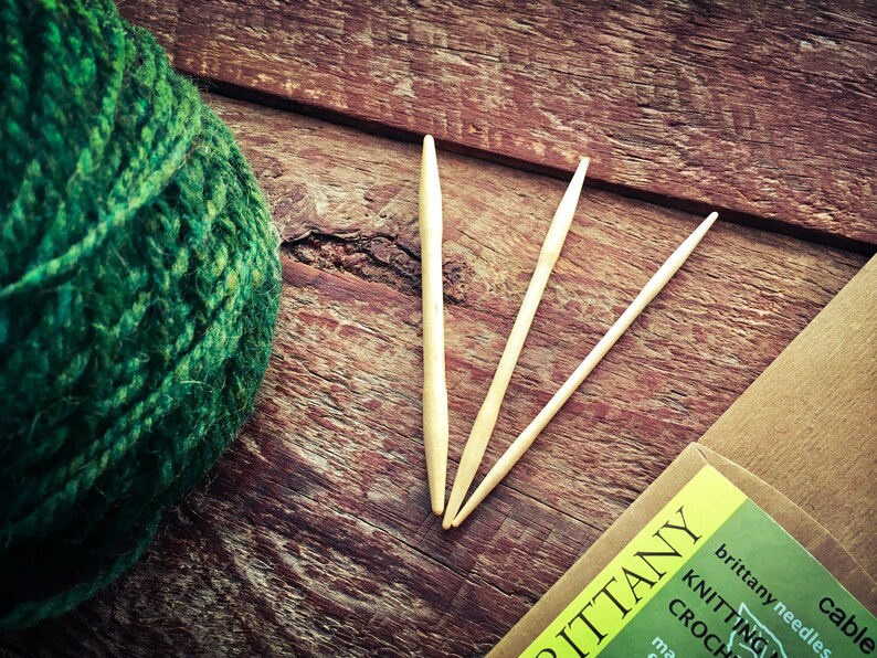 Brittany wooden cable needles for knitting cables image 6