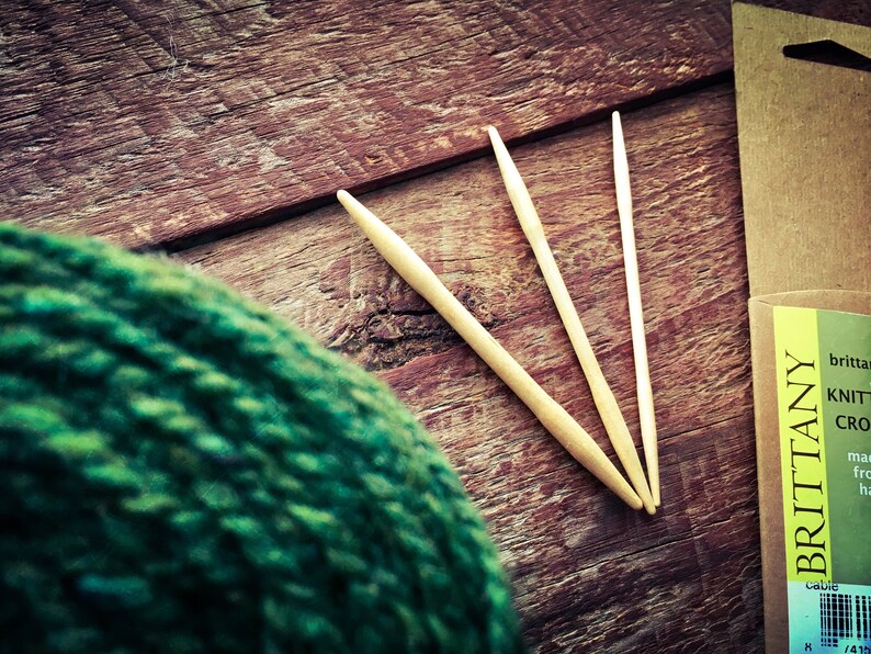 Brittany wooden cable needles for knitting cables image 5