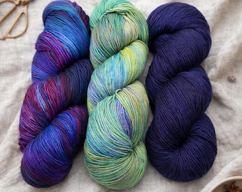 Malabrigo Ultimate Sock Yarn - Hand Dyed Fingering Weight Wool - Superwash Merino Nylon Blend