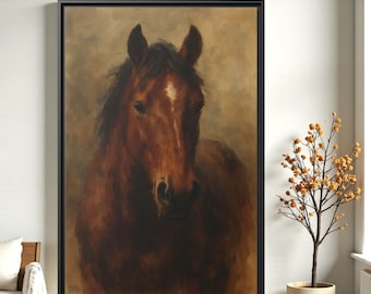 Quadro em tela com cavalo - Arte de parede rústica equina do Oeste americano