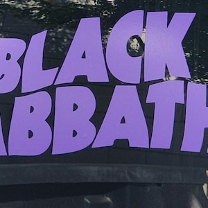 Black Sabbath decal (purple)