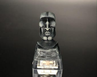 Tecla Mewing Moai Sigma Boy / Resina artesanal personalizada / Regalo divertido con memes / Regalo para gamers y fans