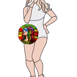 Sabrina Carpenter Short N Sweet Tour glas-in-loodpatroon pdf/png