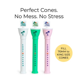Cone Filler Tool – Pre Roll Cone Loader for 70mm, 84mm, 98mm & King Size – Easy Cone Packer – Travel-Friendly Cone Packing Tool