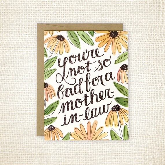 Mother S Day Card Mother In Law Etsy