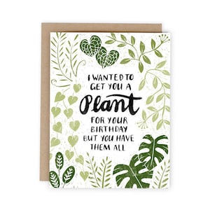Funny Plant Birthday Card for Plant Lover