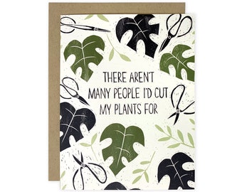 Plant Friendship Card, Plant Cuttings Card, Plant Gift Card, for Plant Friend, House Plant Club