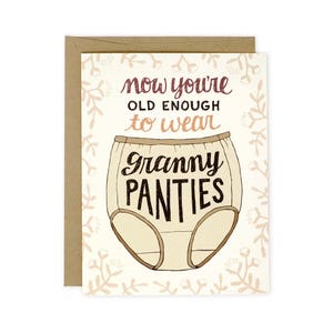 Tarjeta de cumpleaños - Bragas de la abuela