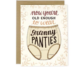 Birthday Card - Granny Panties