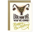 Funny Birthday Card - Funny Friend Birthday Card - Best Friend Card - Funny Greeting Cards - Uterus Birthday Card - Awkward Birthday Card
