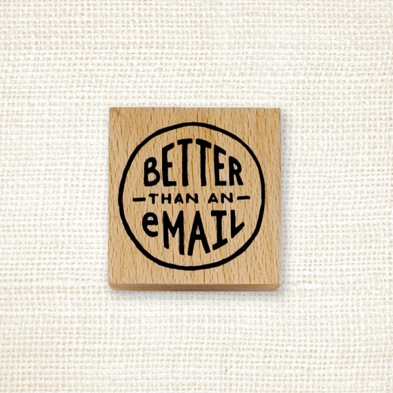 rubber stamp better than an email etsy email stamp