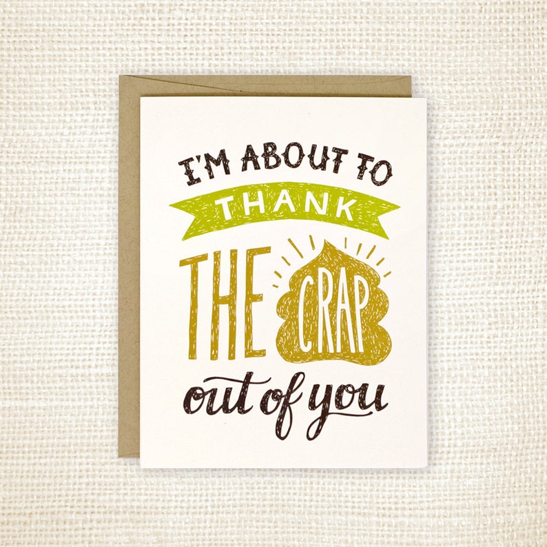 Funny Thank You Card Thank You Card for Friend Thank the  Etsy