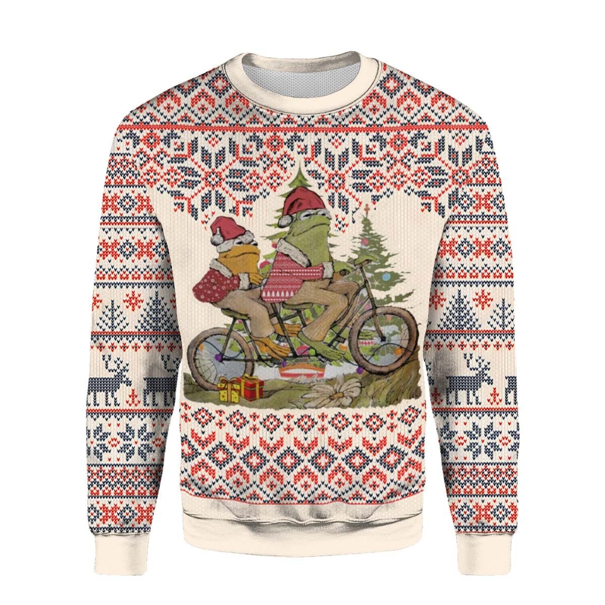 Christmas Frog And Toad Retro Love 3D Sweater