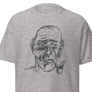 Original Art.  Original Sketch.  Man with Pipe.  Unisex classic tee