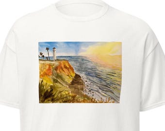 Lighthouse.  Original Watercolor.  Unisex classic tee