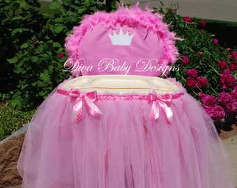 High Chair Cover Only Light Pink And Gold Hot Pink And Gold Etsy