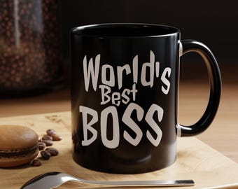 Mug, World's Best Boss Coffee Cup, Gift for Boss, Office Mug, Funny Boss Gift, Appreciation Gift, Ceramic Mug, Office Decor