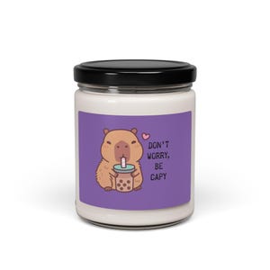 Capybara Scented Candle, Cute Animal Lover Gift, 9oz Soy Wax Candle, Relaxing Home Fragrance, Hand-poured Candle, Unique Birthday Present