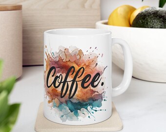 Taza de cerámica colorida para café / Perfecta para amantes del café, regalo para amigos, decoración del hogar, cumpleaños o simplemente porque sí