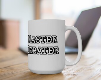 Taza de cerámica "Maestro del Debate", taza de café divertida para amantes del debate, regalo para estudiantes, humor para la oficina, regalo de graduación, tema de conversación
