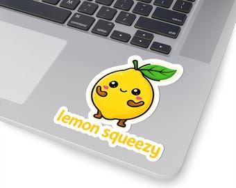 Lemon Squeezy Sticker - Cute Citrus Pun Vinyl Decal for Laptops, Water Bottles, and More!