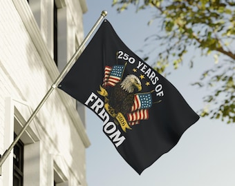 250 Years of Freedom Double-Sided Flag, American Bicentennial 1776-2026 Garden Banner, Eagle Patriotic Decor