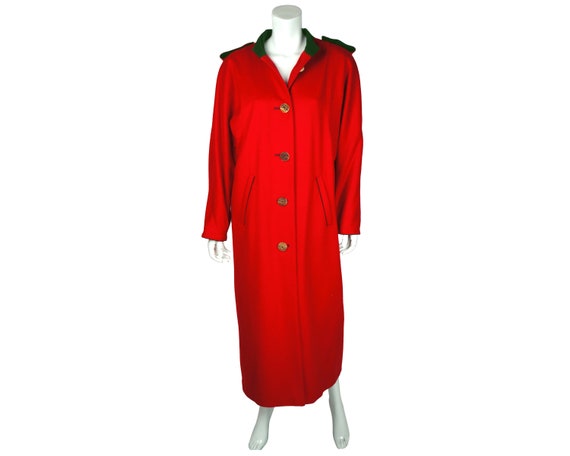Vintage Lodenfrey Red Wool Coat w Vest Austria Ladies… - Gem