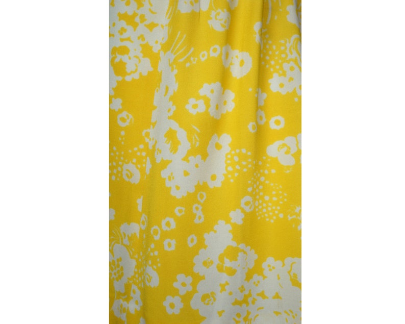 Vintage 1970s Miss Dior Skirt Yellow & White Floral Unused Old Stock NWOT Size M VFG image 5