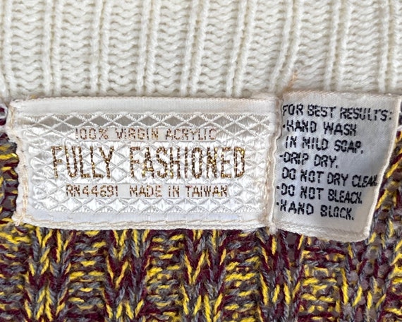 Vintage 1970s Cardigan Sweater Acrylic Knit Size … - image 7